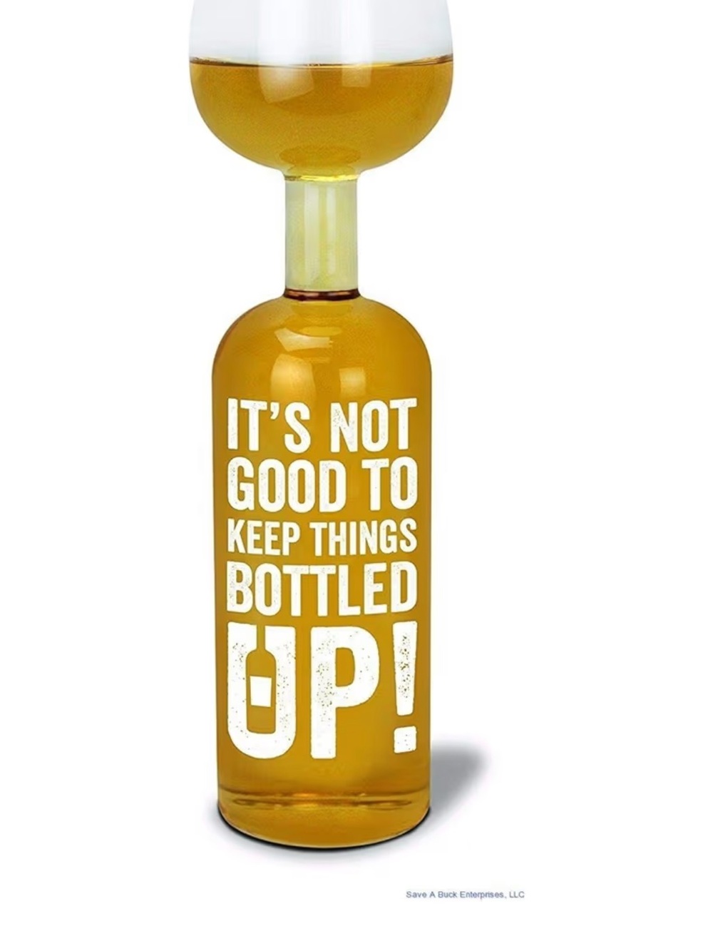 BigMouth Original Wine Bottle Glass new in box!